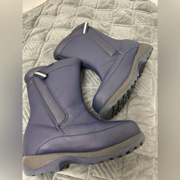 Land’s End Boys Navy Snow/Winter Boots Size 3M - Picture 4 of 10